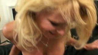 Blonde With Natural Big Boobs Loves Putting A Toy In Her